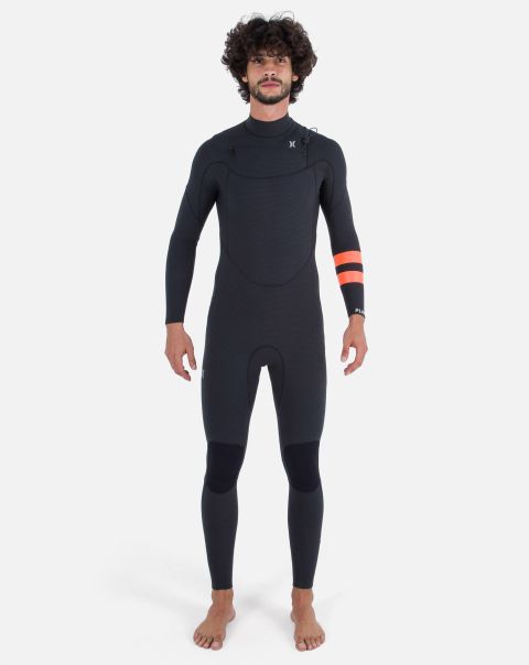 Black/Graphite Hurley Men Cutting-Edge Wetsuits Mens Advantage Plus 3/2Mm Fullsuit