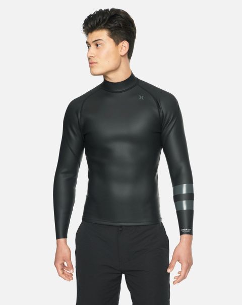 Black Advantage Plus 1.5Mm Windskin Jacket Hurley Style Men Wetsuits