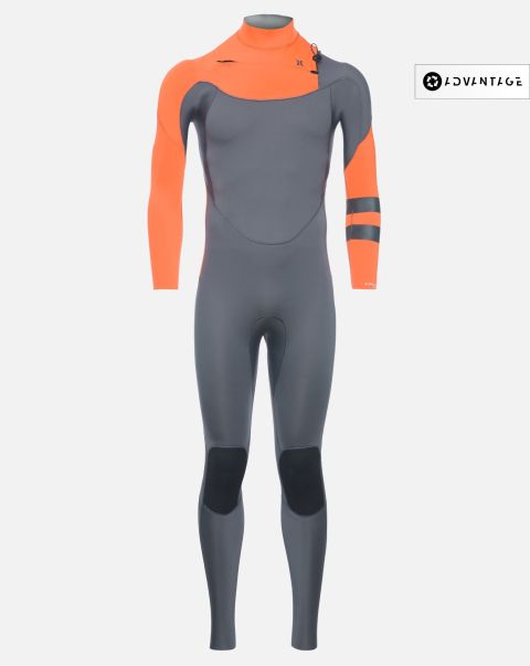 Mens Advantage 3/2Mm Fullsuit Wetsuits Men Hurley Red Orange Luxury