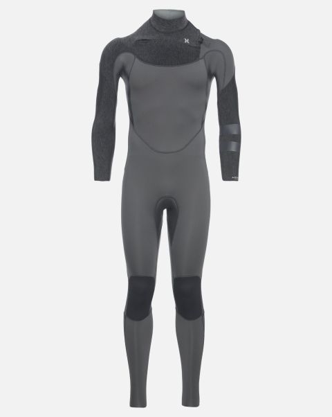 Online Men Wetsuits Jet Black Mens Advantage Plus 4/3Mm Fullsuit Hurley