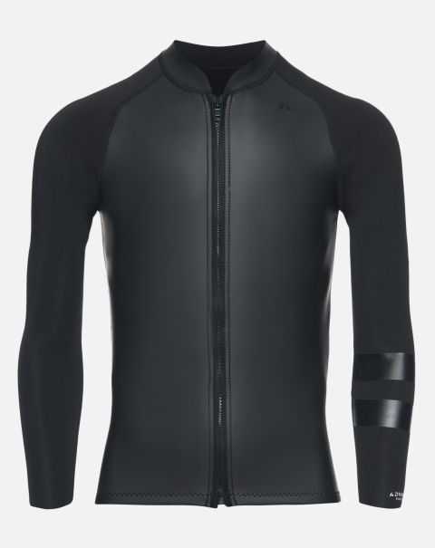 Black Men Hurley Wetsuits Advantage Plus 1/1Mm Zip Jacket Pioneering