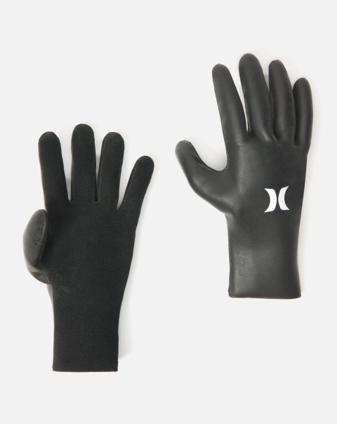 Black Innovative Hurley Men Wetsuits Advantage Plus 202 Gloves