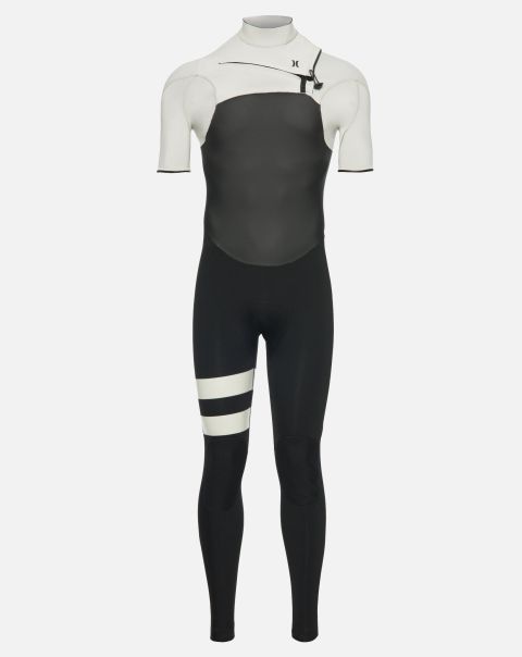 Men Wetsuits Advantage Plus 2/2Mm Short Sleeve Fullsuit Performance Light Cream Hurley