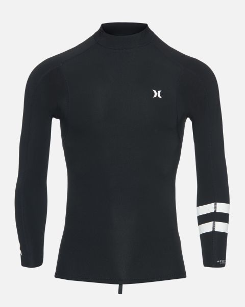 Men Black Hurley Promo Wetsuits Advantage Plus 1/1Mm Jacket