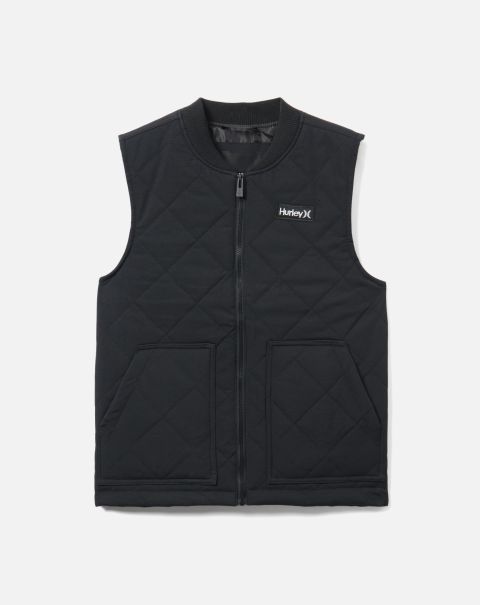 2024 Tahoe Quilted Vest Black Hurley Men Jackets & Outerwear