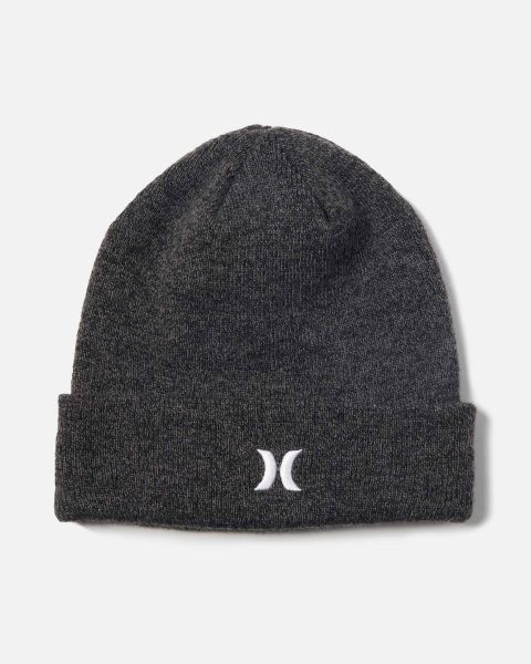 Icon Cuff Beanie Extend Charcoal Heather Hurley Men Hats & Accesories