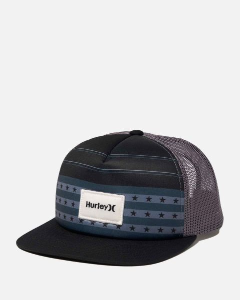 Men Black Hurley Coupon Hats & Accesories United Trucker Hat
