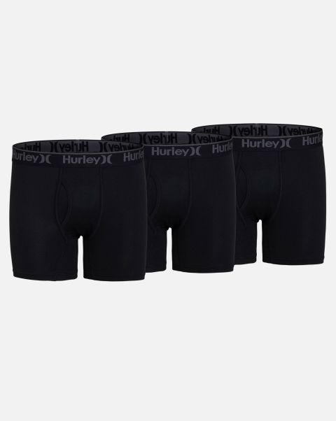Men Enrich Hurley Hats & Accesories Supersoft Boxer 3Pk Black