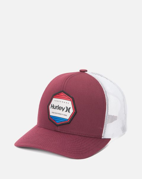 Hurley Best Pacific Patch Hat Hats & Accesories Burgundy Men