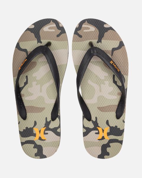 Eclectic Hurley Men Icon Printed Sandals Black Hats & Accesories