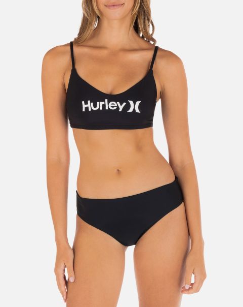 Black Hurley Women One And Only Solid Bralette Low Cost Swim