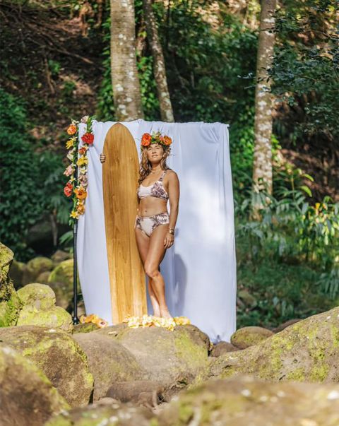 Max Hawaiian Lei Soft Strap Top Seashell Hurley Women Swim Mega Sale
