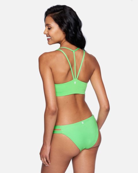 Max Solid Moderate Bikini Bottom Bespoke Hurley Kiwi Kim Swim Women