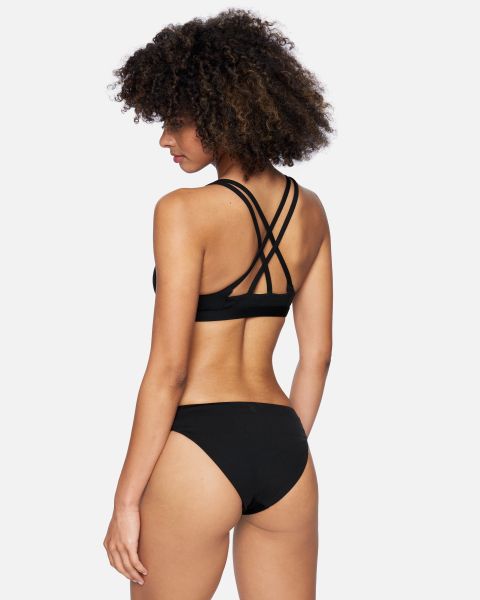 Women Hurley Swim Black Innovative Max Solid Moderate Bikini Bottom