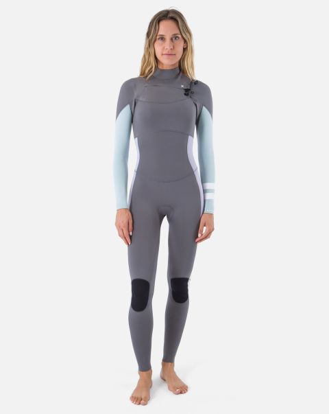 Charcoal Gray Wetsuits Womens Advantage 3/2Mm Fullsuit Hurley Discount Women