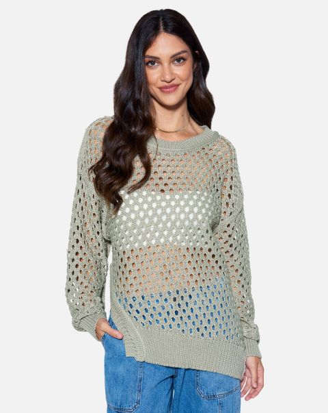 Essential Kylie Knit Sweater Hurley Sage Olive Women Tops & T-Shirts Efficient