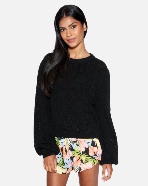 Black Women Hurley Tops & T-Shirts Rebel Sweater Shop