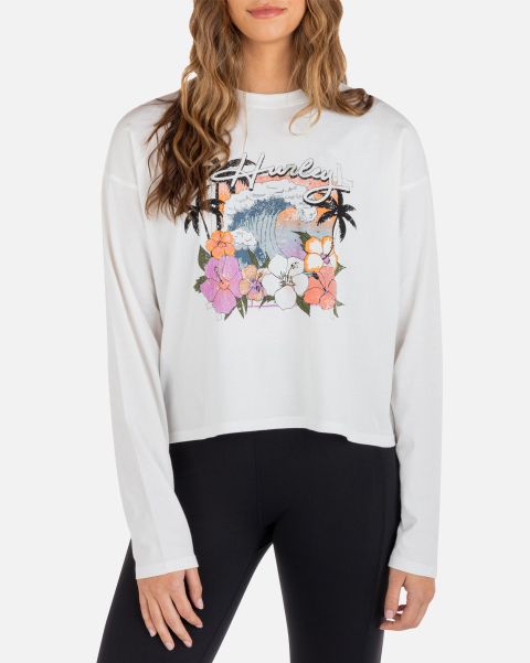 Tops & T-Shirts Seabreeze Long Sleeve Relaxed Tee Hurley Women High-Quality White