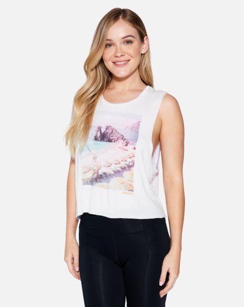Voucher White Women On Holiday Dany Tank Tops & T-Shirts Hurley