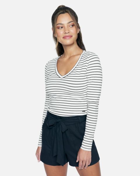Tops & T-Shirts Feeder Stripe Fresh Sophie Fitted Tee Women Hurley