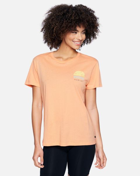 Tops & T-Shirts Women Coral Reef Spacious Hurley Hanalie Relaxed Girlfriend Short Sleeve T-Shirt