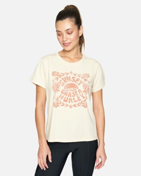 Buy Sunset Chaser Classic Tee White Vintage Women Tops & T-Shirts Hurley