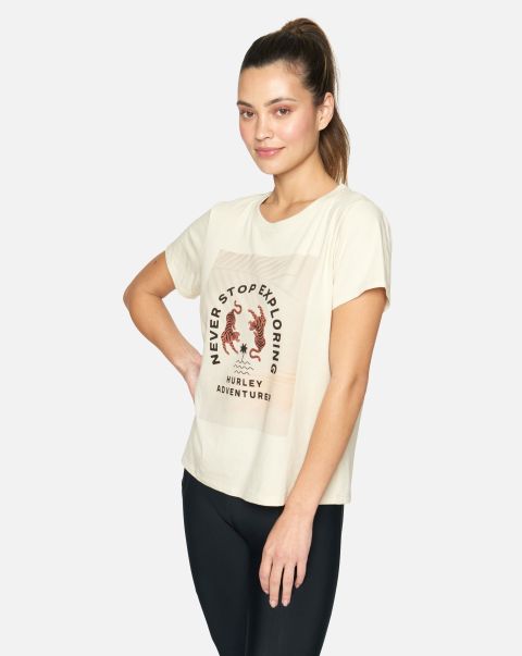White Vintage New Hurley Adventurer Classic Tee Tops & T-Shirts Women