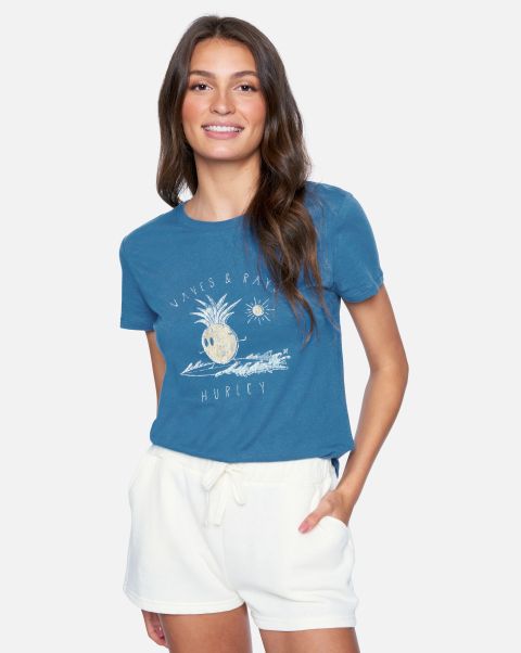 Hurley Randi Classic Crew Tee Stellar Special Tops & T-Shirts Women