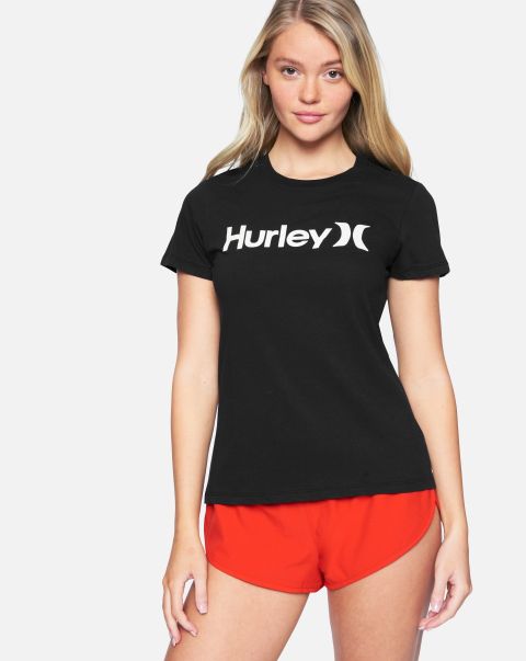 Top-Notch Tops & T-Shirts Black Hurley One And Only Perfect Crew Women
