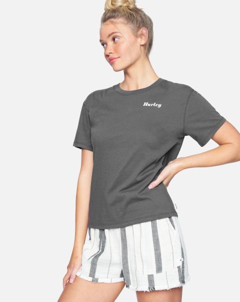 Hurley Tops & T-Shirts Popular Grey Morro Perfect Girlfriend Crew Women