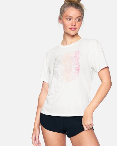 Hurley Women Tops & T-Shirts Cutting-Edge Sail Redemption Washed Girlfriend Crew