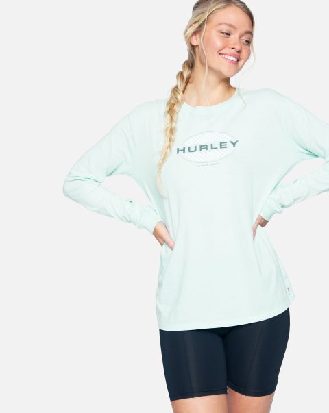Hurley Limited Washed Boyfriend Long Sleeve Women Personalized Tops & T-Shirts Light Dew