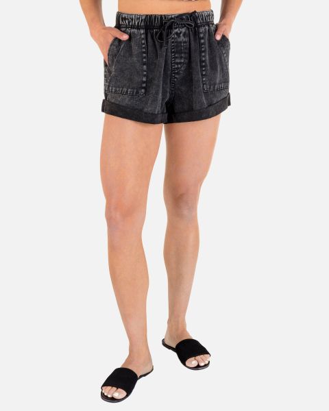 Expert Black Hurley Aria Cut Off Short Women Shorts & Bottoms