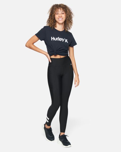 Shorts & Bottoms Affordable Women Hurley Black Block Party Hybrid Legging