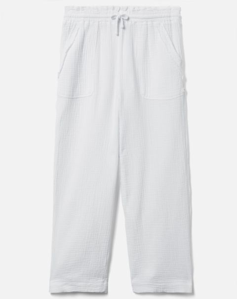 Women Shorts & Bottoms White Naturals Tied Up Crop Pant Hurley Time-Limited Discount