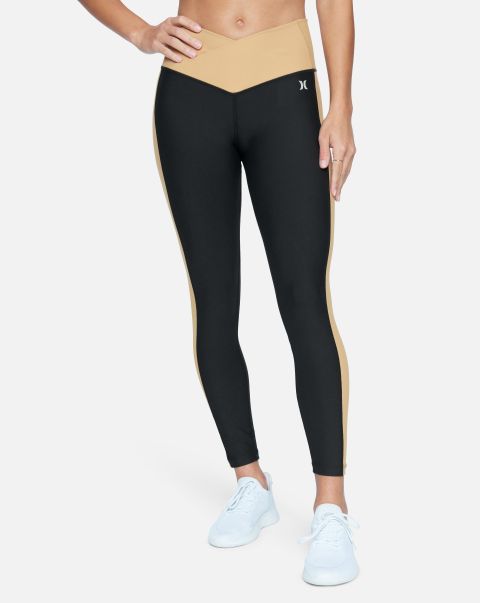 V-Shaped Colorblock Legging Hurley Women Shorts & Bottoms Natural Caviar/Iced Coffee
