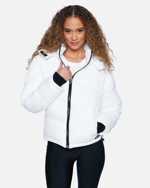 Hurley Professional Hoodies & Fleece Women White Hooded Puffer Jacket