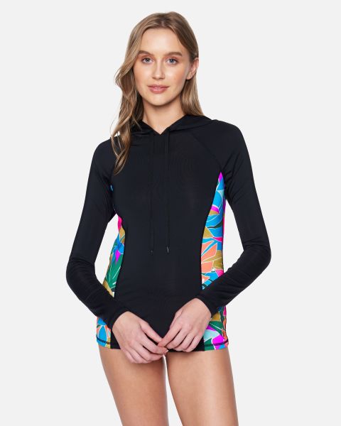 Sale Women Rashguards & Surf Shirts Isla Pullover Long Sleeve Hoodie Rashguard Black Hurley