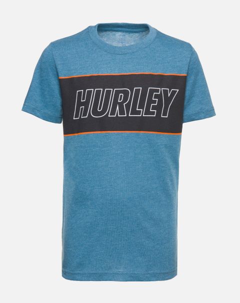 Tshirts Distinctive Diffused Blue Kids Boys' Ss Hurley Graphic Tee