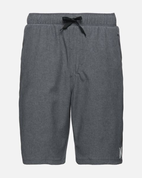 Black Boys' Stretch Heathered Hybrid Pull-On Walkshorts Convenient Kids Hurley Shorts & Bottoms
