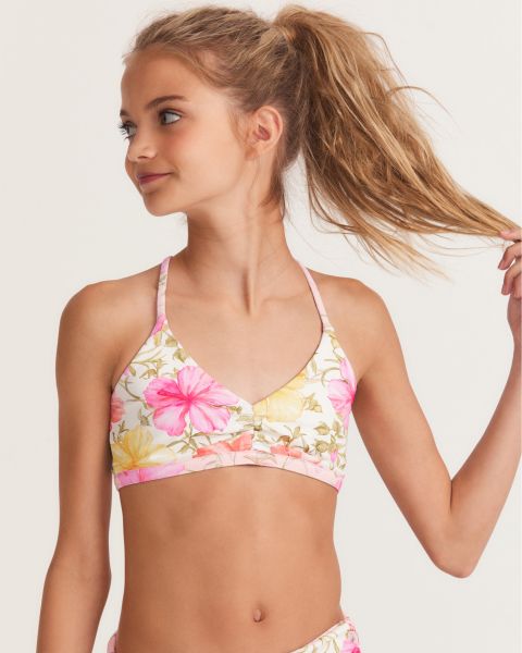 Swimwear Kids Loveshackfancy X Hurley -Girls' Beach Break Max Reversible Bikini Set Compact Hawaiian Flowerbed