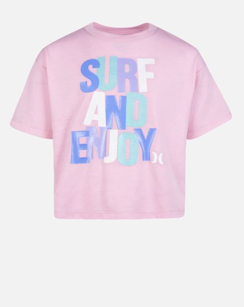 Pink Kids Hurley Girls' Graphic Boxy T-Shirt Tshirts Price Slash